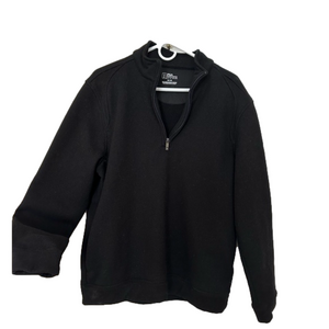 PGA Tour 1/4 Zip Pullover Black with Pockets